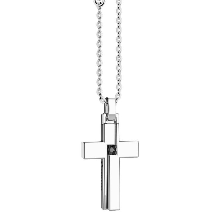 Collana Zancan in Argento con Croce e Spinello